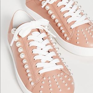 Stuart Weitzman Goldie convertible pearl sneakers